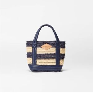 MZ Wallace Navy and Tan Woven Tote